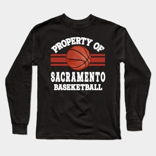 Proud Name Sacramento Graphic Property Vintage Basketball Long Sleeve T-Shirt